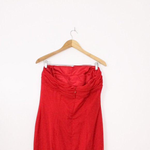 *Alan Cherry Toronto Red Strapless Dress - Picture 6 of 8